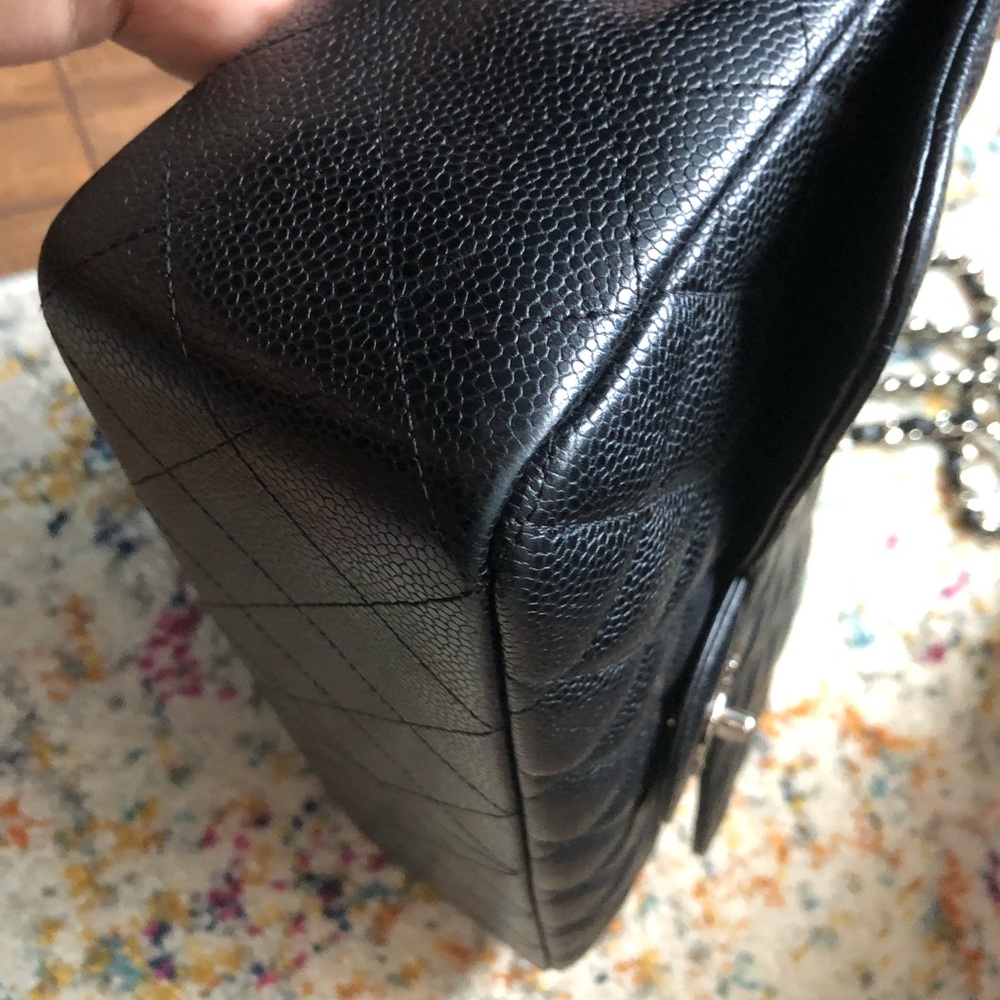 ❌SOLD❌Authentic CHANEL Single Flap Jumbo SHW - Picture 7 of 8